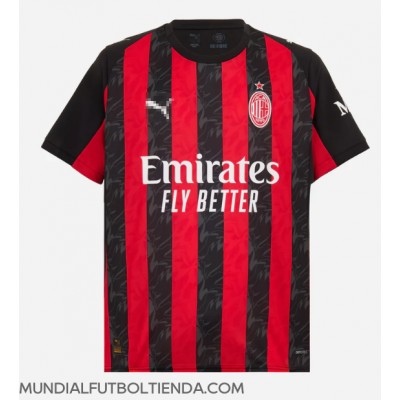 Camiseta AC Milan Santiago Gimenez #7 Primera Equipación Replica 2025-26 mangas cortas Camiseta AC Milan Santiago Gimenez #7 Primera Equipación Replica 2025-26 mangas cortas